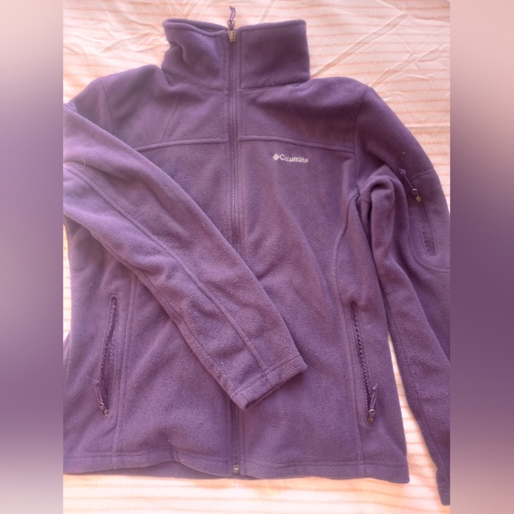 Eggplant purple Columbia Zip fleece